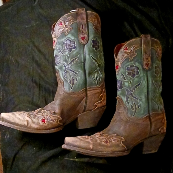 Dan Post Handcrafter Cushion Comfort Boots - beautiful, vintage - Picture 3 of 16